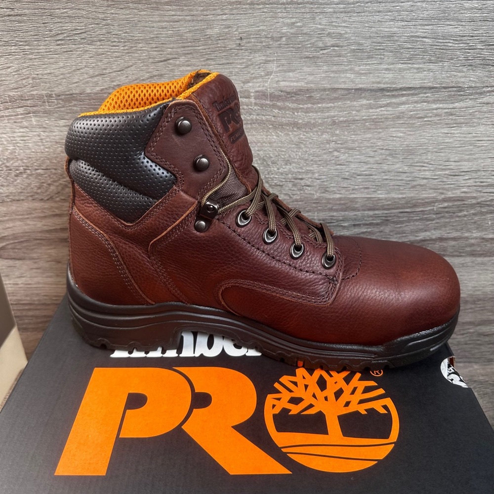 Timberland PRO TiTAN Work Boots Mens 9 Brown Alloy Safety Toe 6" Gorpcore NEW - Picture 6 of 7